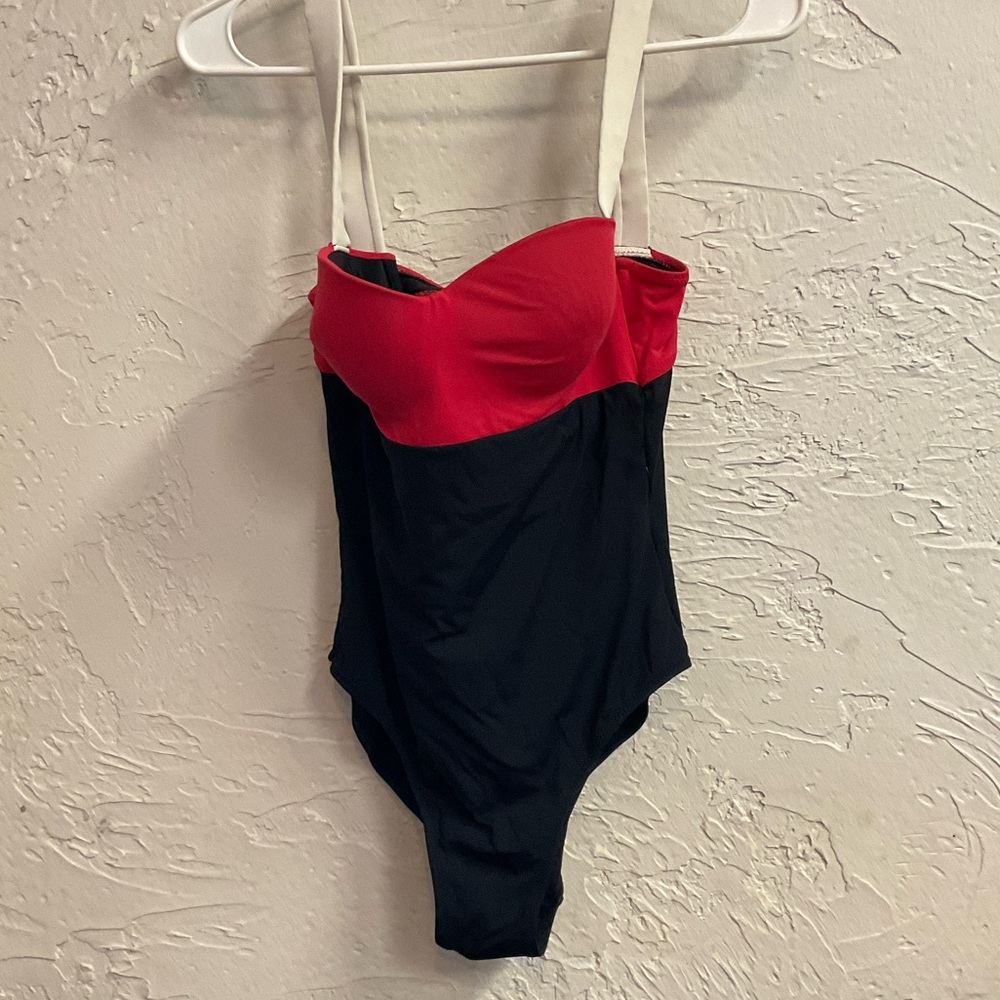 Tano Women’s One-Piece Swimsuit in Red, Black & Cream